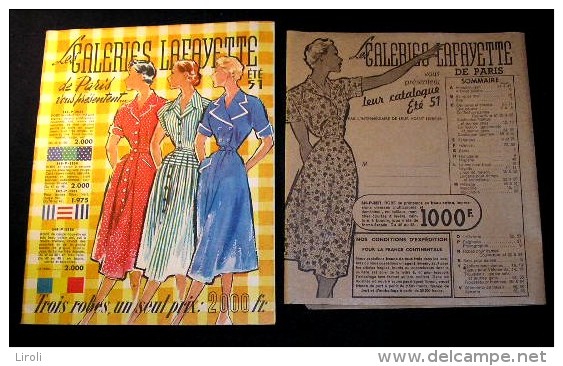 Catalogue. GALERIES LAFAYETTE. ETE 1951. Avec Bague Publicitaire - Fashion