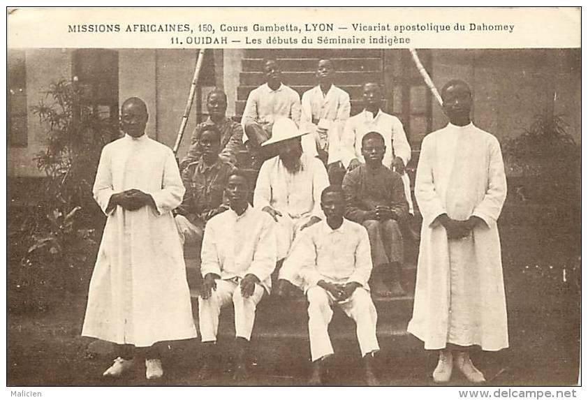 - Pays Divers - Afrique - Ref E 301 - Dahomey - Ouidah - Les Debuts Du Seminaire Indigene - Carte Bon Etat - - Dahomey