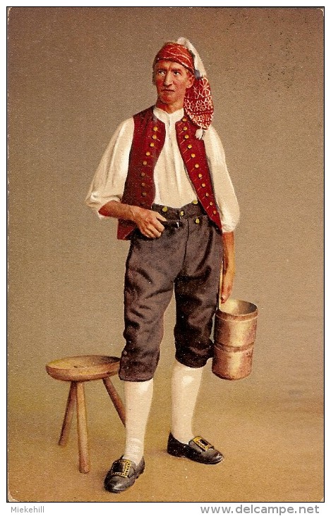 GUGGISBERGER-SENN--COSTUME-FOLKLORE SUISSE-TRACHTEN-SCHWEIZERTRACHTEN-POT A LAIT - Guggisberg