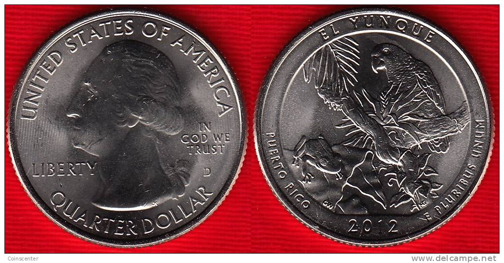 USA Quarter (1/4 Dollar) 2012 D Mint "El Yunque" UNC - 2010-...: National Parks