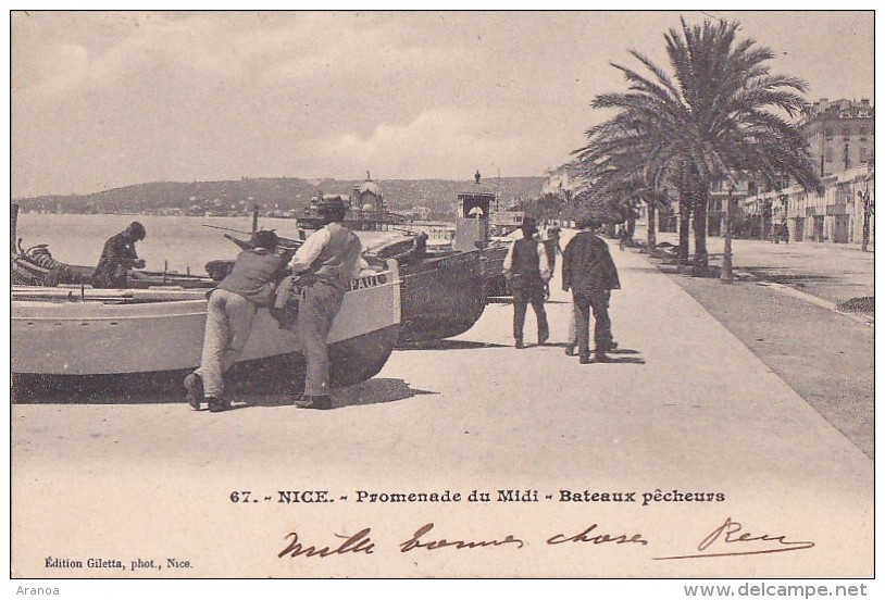 06 -- Alpes Maritimes -- Nice -- Promenade Du Midi -- Bateaux Pêcheurs - Transport Maritime - Port