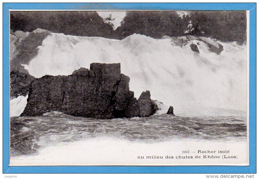 ASIE  - LAOS -- Rocher Isplé Au Milieu Des Chutes De Khône - Laos