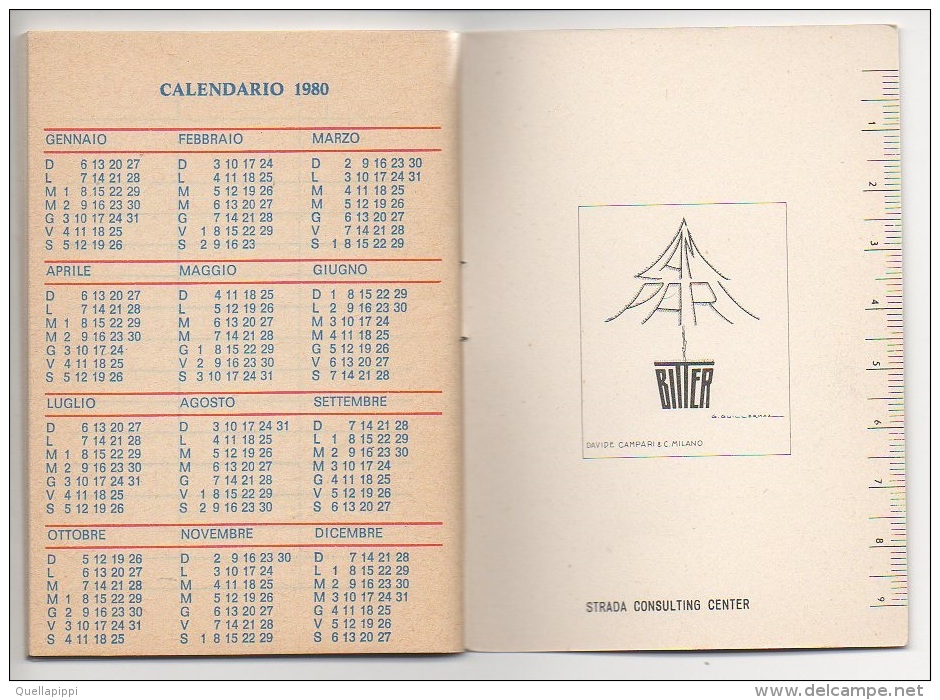 02765 "CALENDARIETTO - PREZIOSO 1979 - BITTER CAMPARI"  OMAGGIO DAVIDE CAMPARI - MILANO - Formato Piccolo : 1971-80