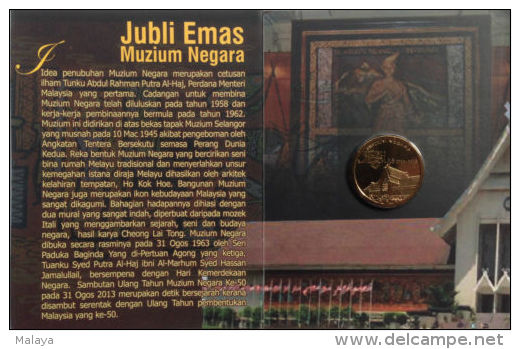 Malaysia 2013 1 Ringgit National Museum 50 Years Coin 2013 Nordic Gold BU Coin - Malaysia