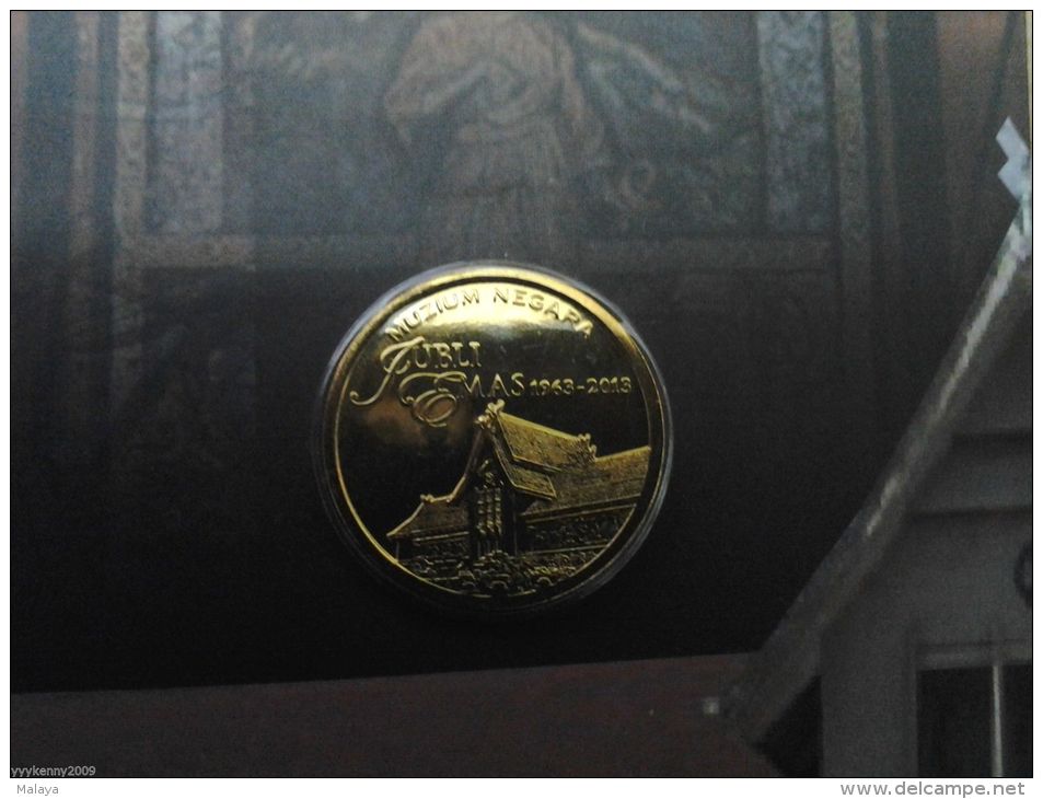 Malaysia 2013 1 Ringgit National Museum 50 Years Coin 2013 Nordic Gold BU Coin - Malaysia