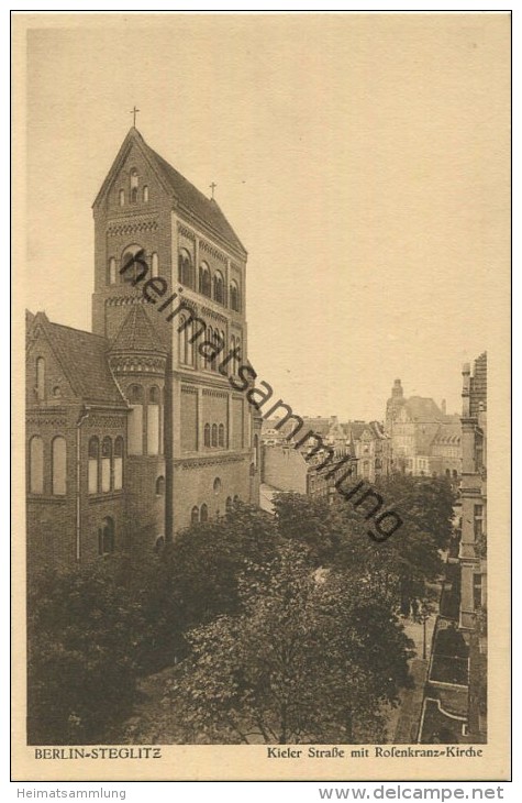 Berlin - Rosenkranz Kirche 30er Jahre - Verlag J. Goldiner Berlin - Steglitz