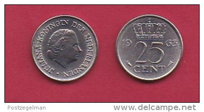 NEDERLAND, 1963, 1 Coin Of 25 Cent, Queen Juliana,   C3074 - 1948-1980 : Juliana