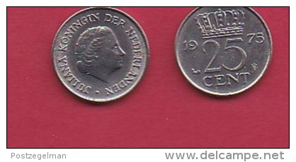 NEDERLAND, 1975, 1 Coin Of 25 Cent, Queen Juliana,   C3081 - 1948-1980 : Juliana