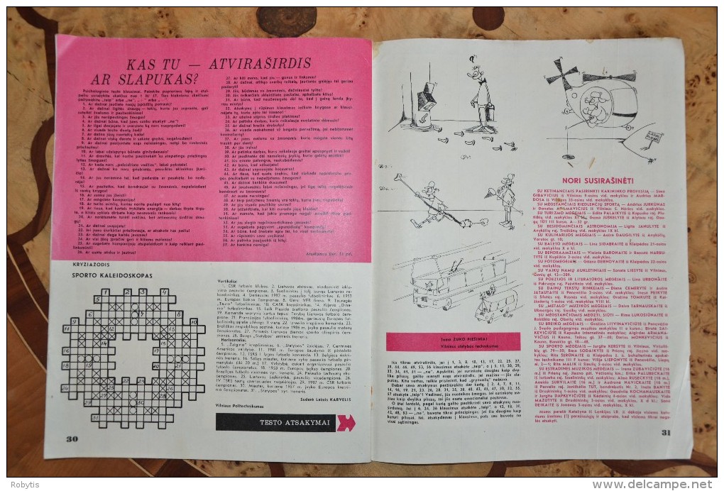 Litauen Lithuania Magazine Student 1988 Nr.1 Chess  Boxing - Zeitungen & Zeitschriften