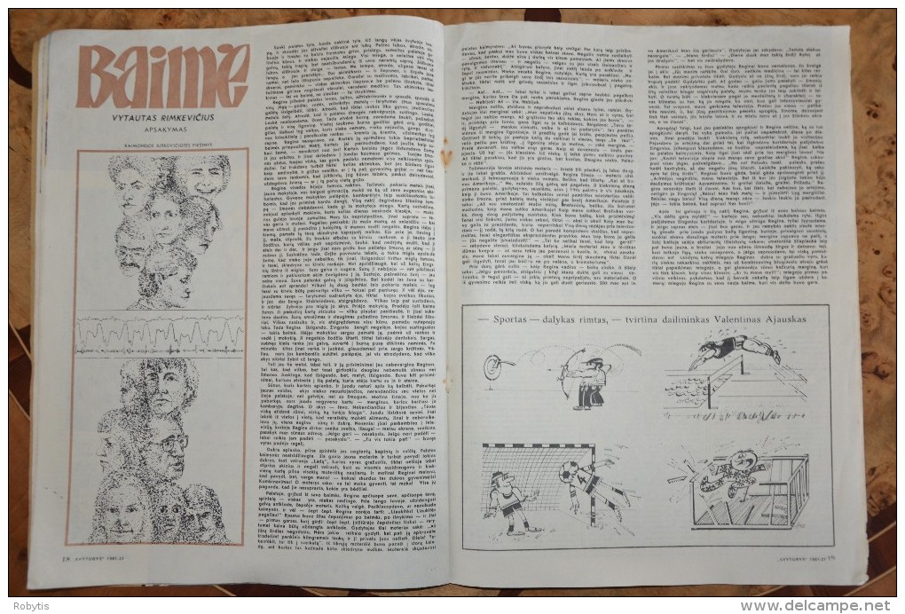 Litauen Lithuania Magazine "Svyturys" 1981 Nr.21 Chess Police - Zeitungen & Zeitschriften