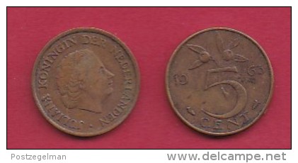 NEDERLAND, 1963, 2 Coins Of 5 Cent, Queen Juliana, Bronze, KM 181,  C3174 - 1948-1980 : Juliana