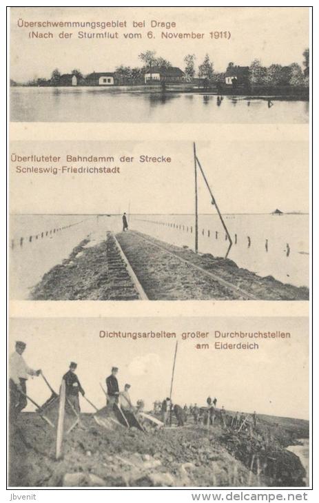 DE - DRAGE - Ueberschwemmungsgebiet . 6 November 1911 - Friedrichsruh