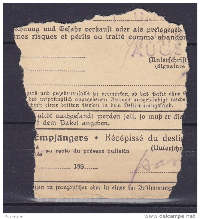 Luxembourg Cutout Clip Deluxe Cancel LUXEMBOURG VILLE 1939 20 Cent. "Lettre De Voiture" Stamp !! (2 Scans) - Autres & Non Classés