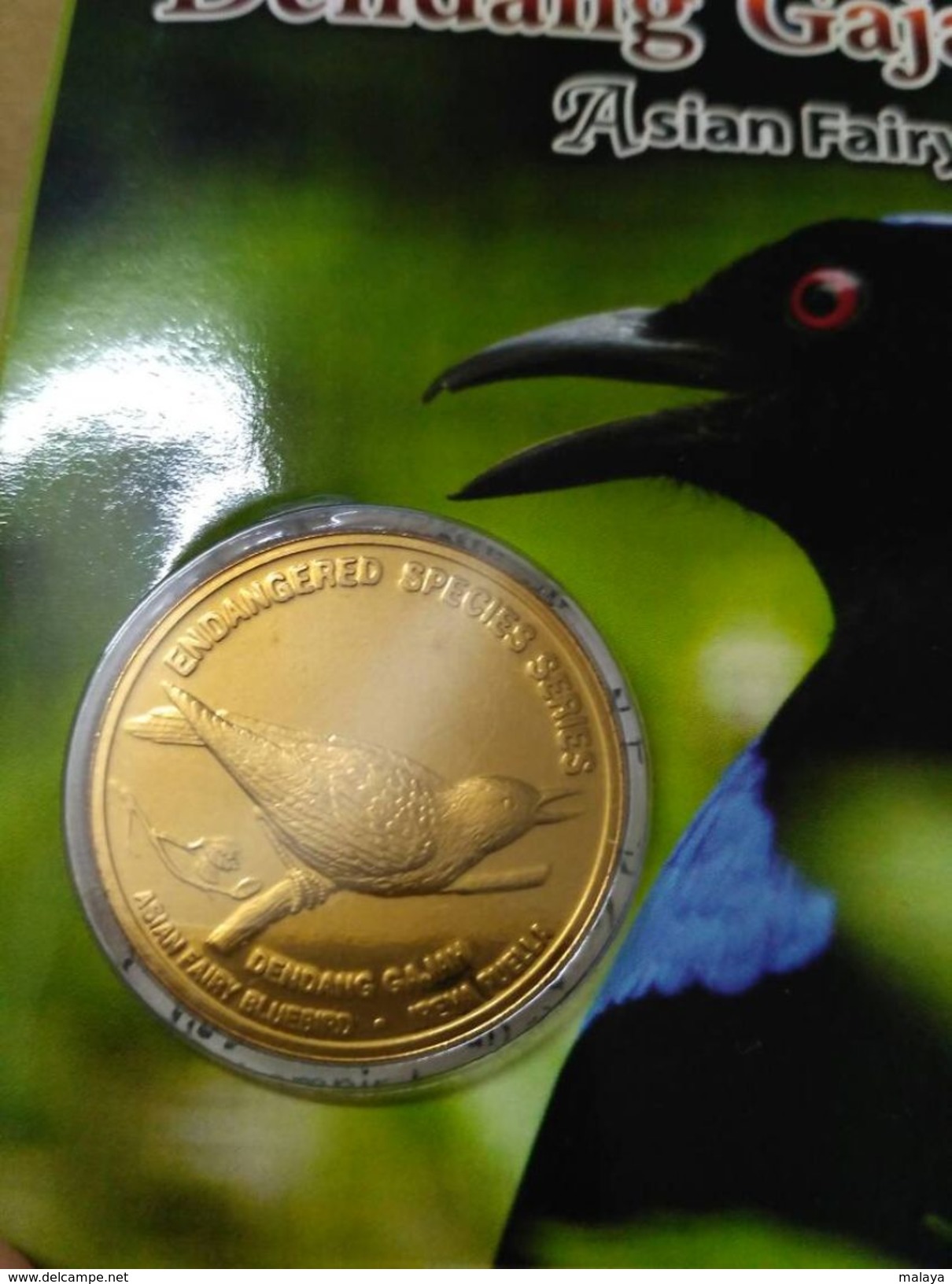 Malaysia 2005 2004  25 Cent Nordic Gold Coin BU  Bird Asian Fairy Bluebird - Malaysia