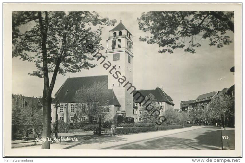 Berlin - Markuskirche - Foto-AK 30er Jahre - Steglitz