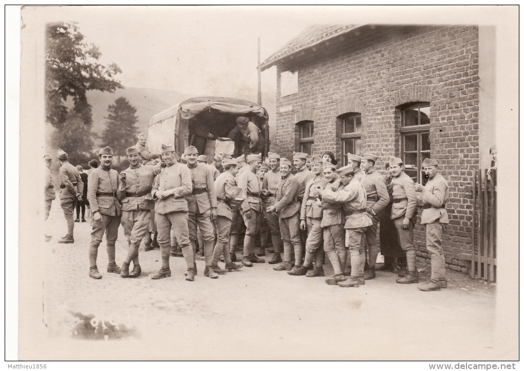 Foto September 1925 SOTENICH (Euskirchen, Eifel) - Französisch Soldaten, Basar LKW, Armée Du Rhin (A123, Ww1, Wk 1) - Euskirchen