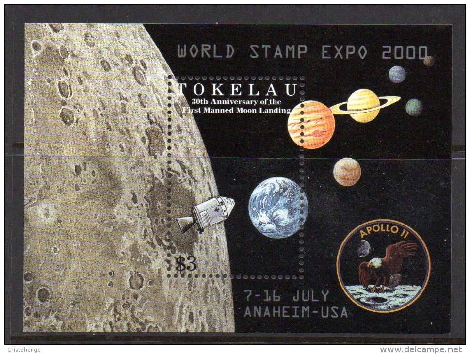 Tokelau 2000 World Stamp Show, Anaheim - Moon Landing MS MNH - Tokelau