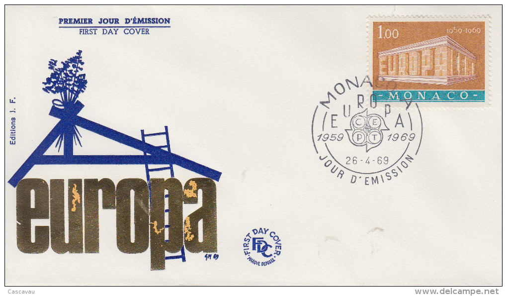 Enveloppe  FDC  1er  Jour   MONACO   EUROPA    1969 - 1969