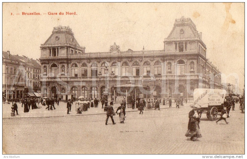 Postkaart / Post Card / Carte Postale / Brussel / Bruxelles / Gare Du Nord / Noordstation / 1911 - Chemins De Fer, Gares