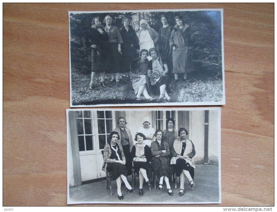 2 CARTES PHOTO BOULAY GROUPE DE FEMMES PHOTOGRAPHE KROENNER  BOULAY - Boulay Moselle