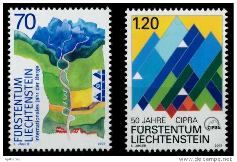 Liechtenstein - 2002 Année De La Montagne  (unused Serie + FDC) - Storia Postale