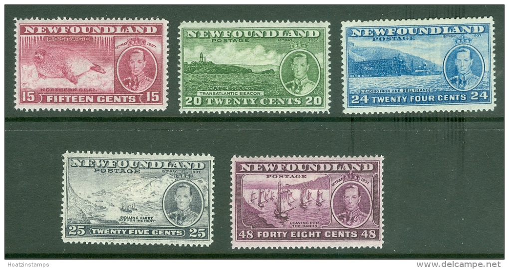 Newfoundland: 1937   Coronation Issue  Set  [Perf: 13.7]   MH - 1908-1947