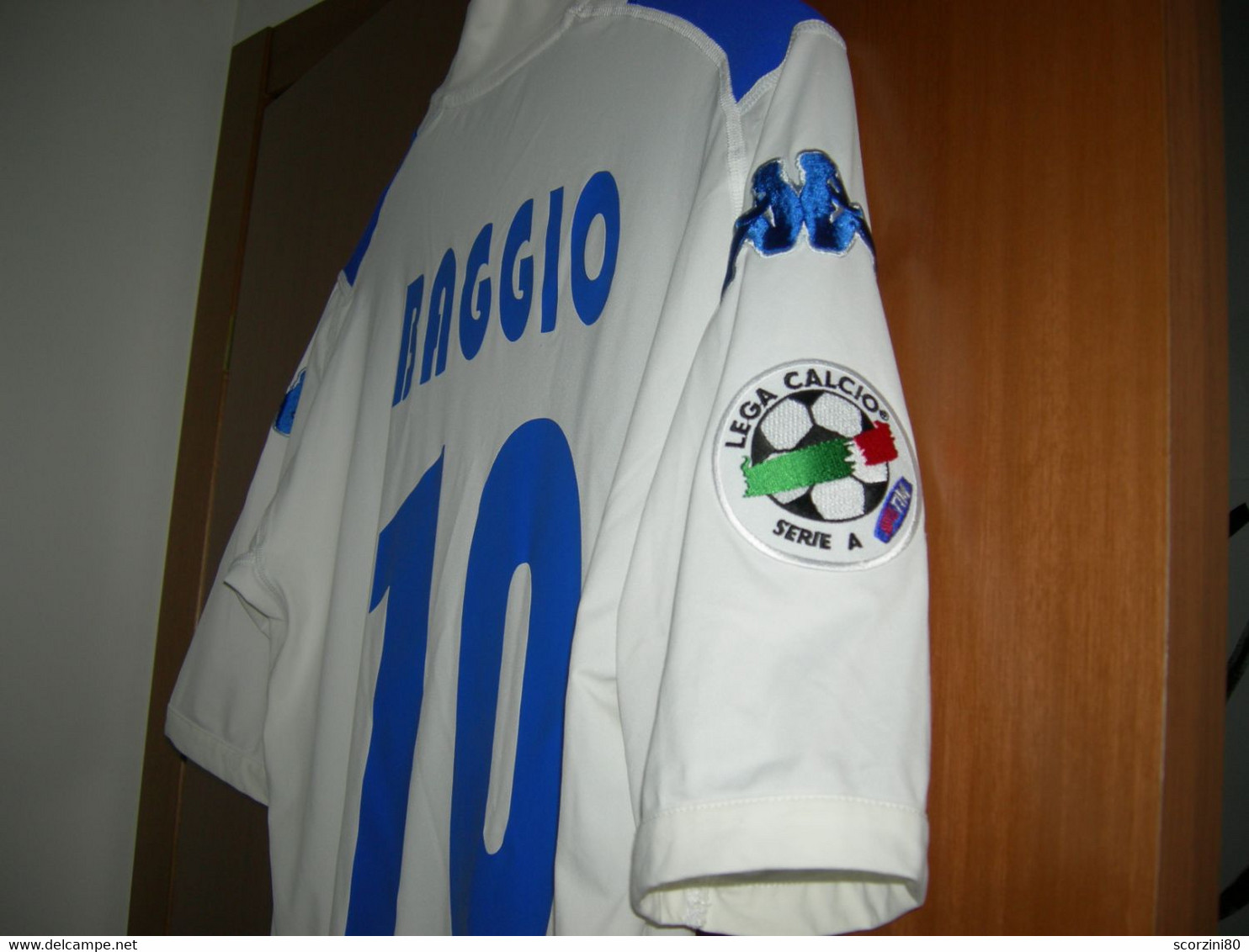 Maglia BRESCIA ROBERTO BAGGIO #10 Originale bianca Toppa Lega Calcio RARA
