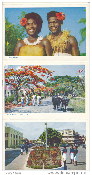 R58 - ILES FIDJI FIJI - Carte Postale Dépliant Souvenir 6 Vues - Figi