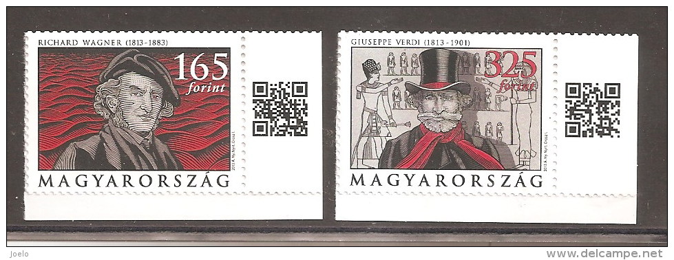HUNGARY 2013 FAMOUS OPERATIC COMPOSERS ANNIV MNH - Nuevos