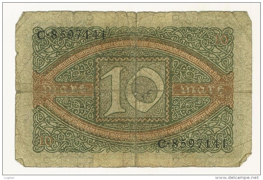 GERMANIA - 10 MARK - 1920 - C8597141 - 10 Mark