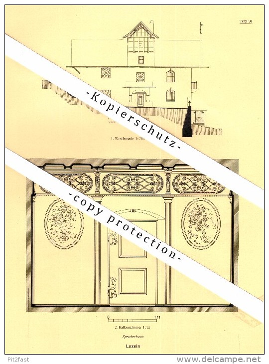 Photographien / Ansichten , 1925 , Luzein , Prospekt , Architektur , Fotos !!! - Luzein