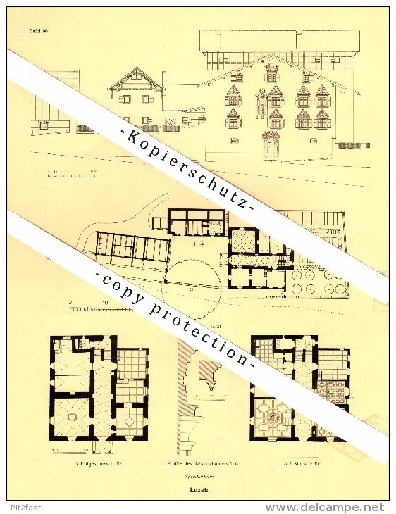 Photographien / Ansichten , 1925 , Luzein , Prospekt , Architektur , Fotos !!! - Luzein