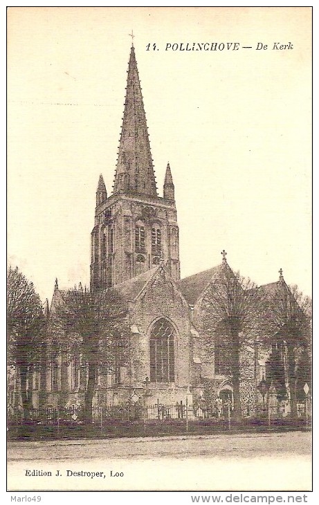 PK. 14. POLLINCKHOVE - DE KERK - Lo-Reninge