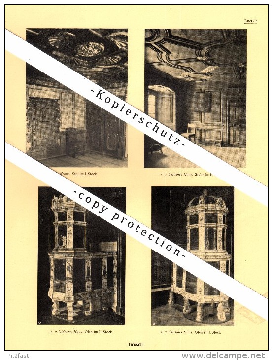 Photographien / Ansichten , 1925 , Grüsch , Schiers , Prospekt , Architektur , Fotos !!! - Grüsch