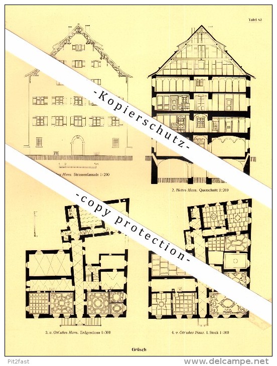 Photographien / Ansichten , 1925 , Grüsch , Schiers , Prospekt , Architektur , Fotos !!! - Grüsch