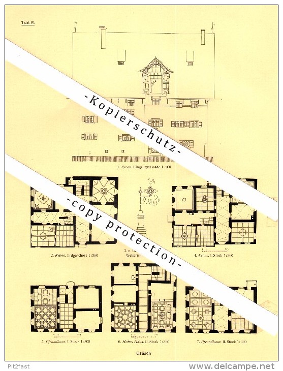 Photographien / Ansichten , 1925 , Grüsch , Schiers , Prospekt , Architektur , Fotos !!! - Grüsch