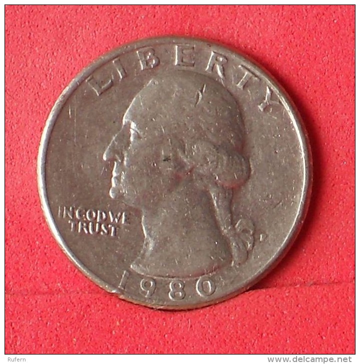 USA  1/4  DOLLAR  1980 P   KM# A164a  -    (Nº12865) - 1932-1998: Washington