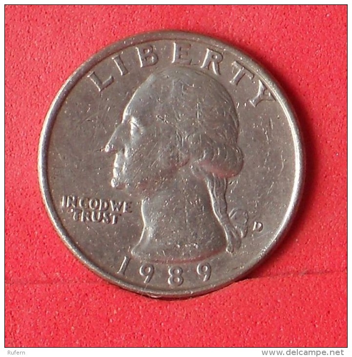 USA  1/4  DOLLAR  1989 D   KM# A164a  -    (Nº12867) - 1932-1998: Washington