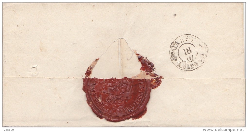 Romania/Moldova &amp; Principality -Official Letter Circulated IN 1872  From GALATZ  At IASI. - ...-1858 Prefilatelia