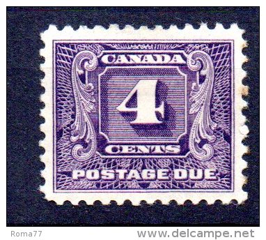 Y1032 - CANADA' 1930 , Segnatasse N. 8  *  Mint - Portomarken