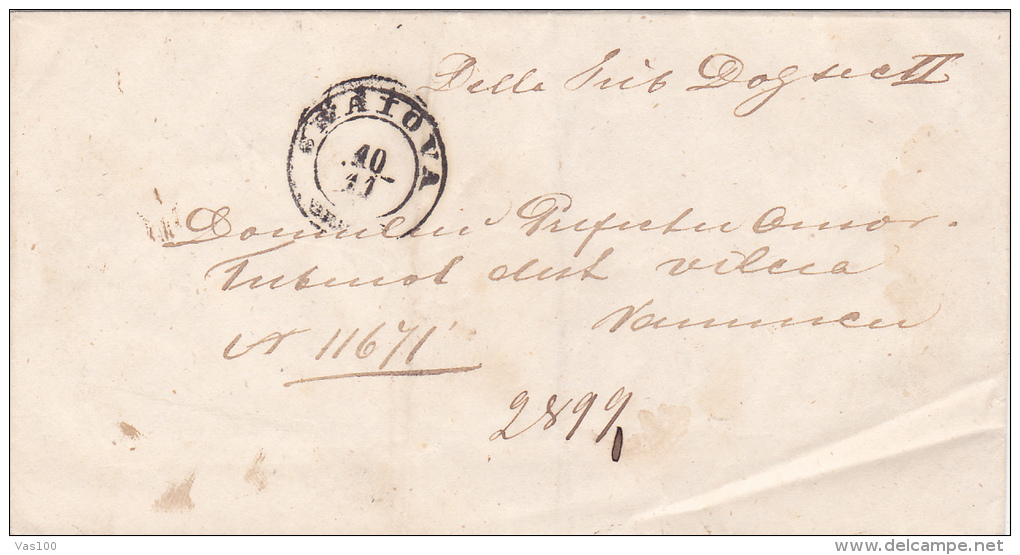 Romania/Moldova &amp; Principality -Official Letter Circulated  From CRAIOVA AT VALCEA. - ...-1858 Prefilatelia