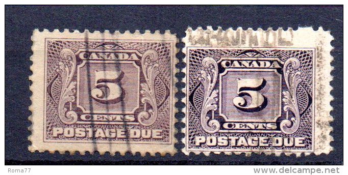 Y1040 - CANADA' 1906 , Segnatasse N.  3  Usato : Due Nuance - Port Dû (Taxe)