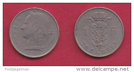 BELGIUM, 1950, 2 Circulated Coins Of 1 Franc, Dutch, Copper Nickel, KM 143.1,  C3100 - 1 Franc