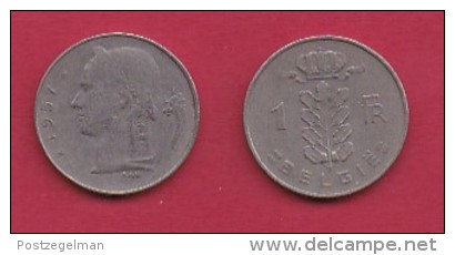 BELGIUM, 1957, 2 Circulated Coins Of 1 Franc, Dutch, Copper Nickel, KM 143.1,  C3106 - 1 Franc