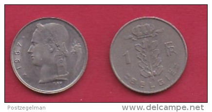 BELGIUM, 1967, 2 Circulated Coins Of 1 Franc, Dutch, Copper Nickel, KM 143.1,  C3111 - 1 Franc