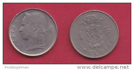 BELGIUM, 1973, 2 Circulated Coins Of 1 Franc, Dutch, Copper Nickel, KM 143.1,  C3117 - 1 Franc