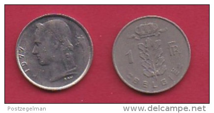 BELGIUM, 1977, 2 Circulated Coins Of 1 Franc, Dutch, Copper Nickel, KM 143.1,  C3120 - 1 Franc