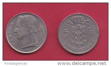 BELGIUM, 1974, 2 Circulated Coins Of 5 Francs, Dutch, Copper Nickel, KM 135.1,  C3136 - 5 Francs