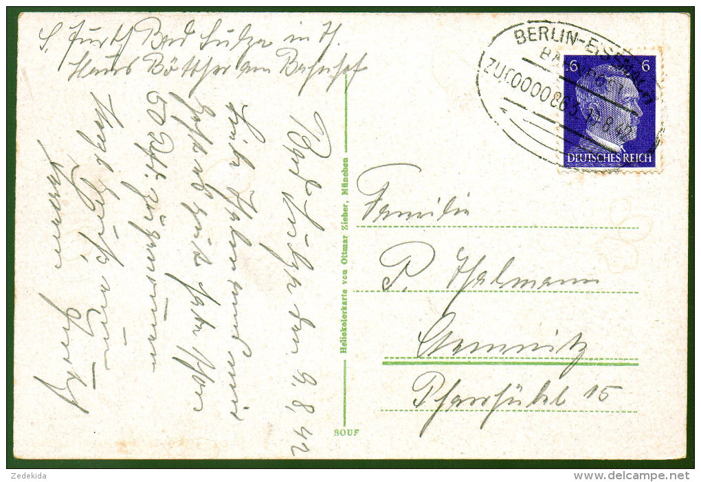 1201 Portofrei - Alte Ansichtskarte Bad Sulza Krähenhütte Gel 1942 - Stempel Bahnpost Berlin Eisenach TOP - Bad Sulza