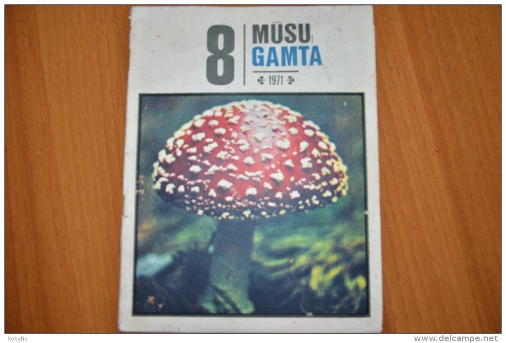 Litauen Lithuania Magazine Our Nature 1971 Nr.8 Mushrooms Animals - Magazines